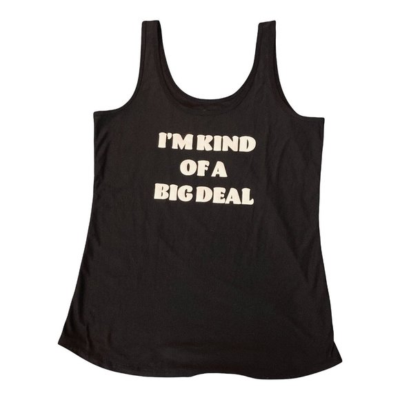 Nobo Tank Top Womens Juniors XXL  Black White Graphic Kind of a Big Deal Funny - Picture 1 of 4
